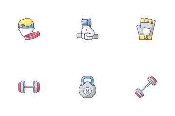 Home Gym Equipment Icon Pack