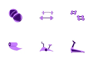 Home Gym Equipment Icon Pack