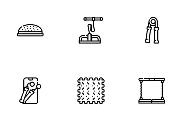 Home Gym Equipment Icon Pack