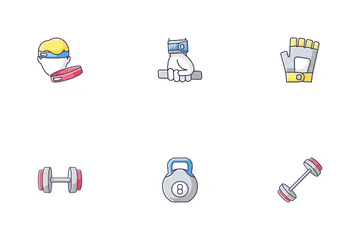 Home Gym Equipment Icon Pack