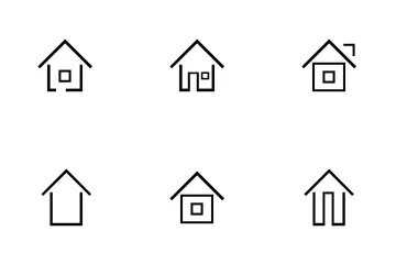 Haushütten-Icon-Set Symbolpack