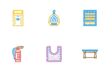 Home Interior House Design Icon Pack
