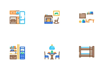 Home Rooms Furniture Icon Pack
