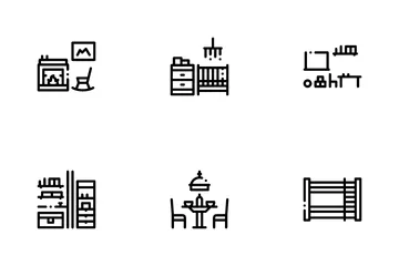 Home Rooms Furniture Icon Pack