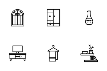 Home Stuffs & Decoration Icon Pack