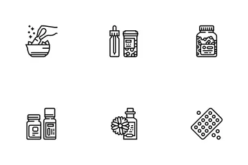 Homeopathy Medicine Icon Pack