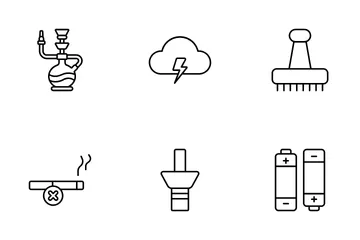 Hookah And Vape Icon Pack