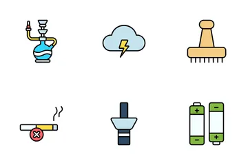 Hookah And Vape Icon Pack