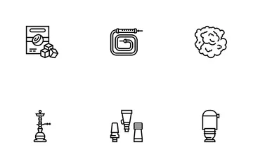 Hookah Tobacco Smoking Icon Pack