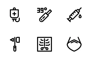 Hôpital et dispositifs médicaux Pack d'Icônes