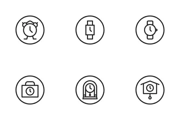 Hora y fecha Paquete de Iconos
