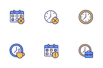 Hora y reloj Paquete de Iconos