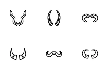 Horn Animal Head Wild Icon Pack