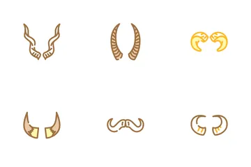 Horn Animal Head Wild Icon Pack