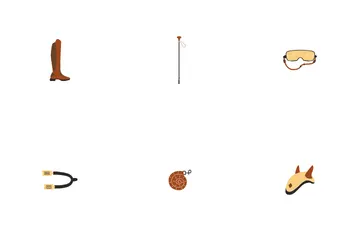 Horse Racing Equipment Icon Pack