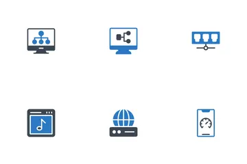 Hospedagem na Web Pacote de Ícones