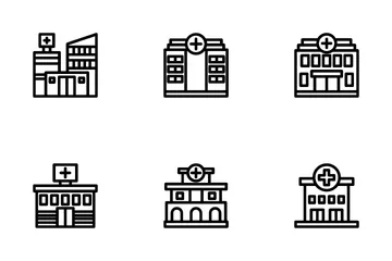 Hospital Building Icon Pack