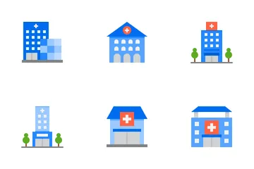 Hospital Buildings Icon Pack