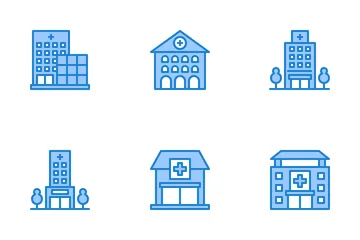 Hospital Buildings Icon Pack