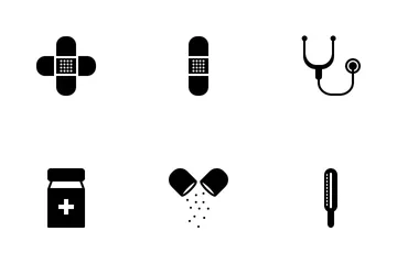 Hospital Glyph Icon Pack