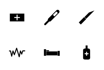 HOSPITAL GLYPH Icon Pack