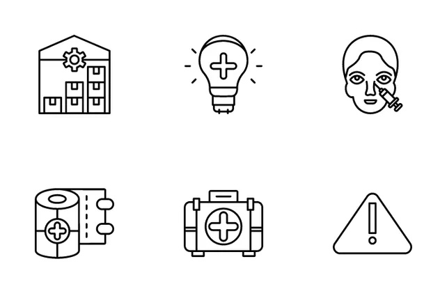 Hospital Management Icon Pack - 100 Line Healthcare & Medical Icons