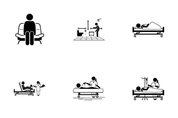 Paciente hospitalar Pacote de Ícones