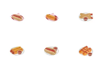 Hot dog Paquete de Iconos