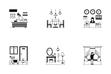 Hotel And Motel Services Icon Pack