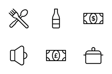 Hotel And Restaurant 6 Icon Pack