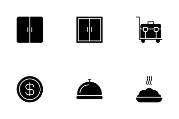 Hotel e restaurante Icon Pack