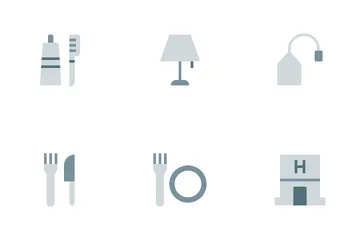 Hotel e restaurante Icon Pack