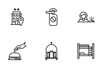 Hotel Service Line Icon Pack