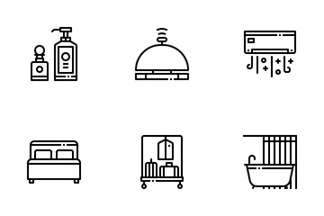 Hotel Service Outline Icon Pack
