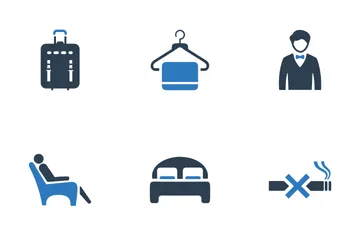 Hotel Services & Facilities (Blue Series) Icon Pack