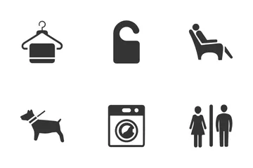 Hotel Services & Facilities (Gray Series) Icon Pack