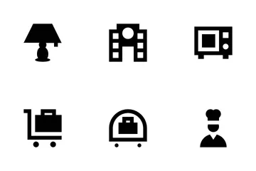 Hotelería y servicios Paquete de Iconos