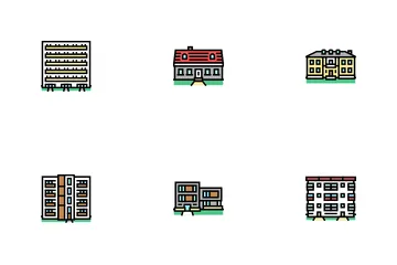 House Architectural Exterior Icon Pack
