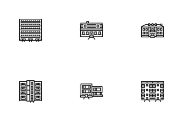 House Architectural Exterior Icon Pack