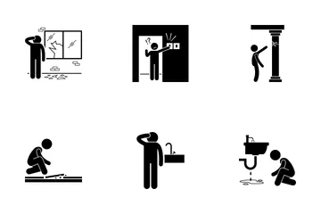 House Maintenance Problem Icon Pack