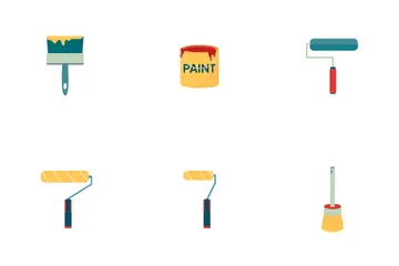 House Painter Brush Icon Pack