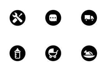 Household Rounded Solid Icon Pack