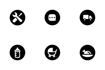 Household Rounded Solid Icon Pack