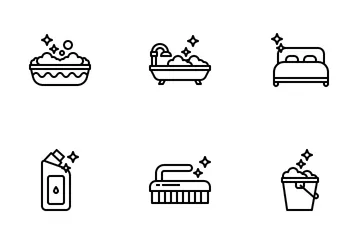 1,172 Cleaning Floor Line Icon Packs - Free in SVG, PNG, ICO