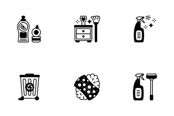 Housekeeping And Cleaning Icon Pack
