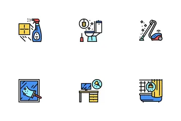 Housekeeping Cleaning Icon Pack