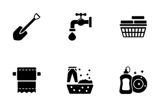 Housework Solid Icons