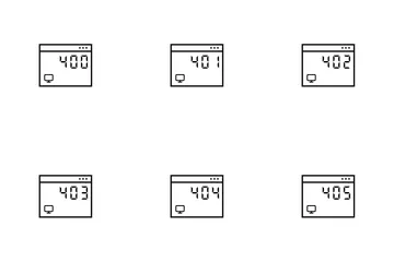HTTP-Statuscode mit Weblayout Symbolpack