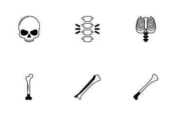 Huesos humanos Paquete de Iconos