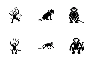 인간과 원숭이 아이콘 팩